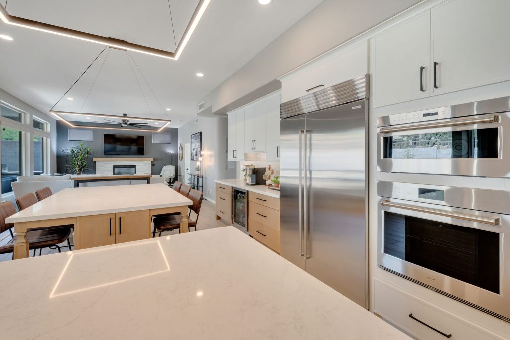 Luxury double island kitchen built as part of an addition in Mesa, Arizona