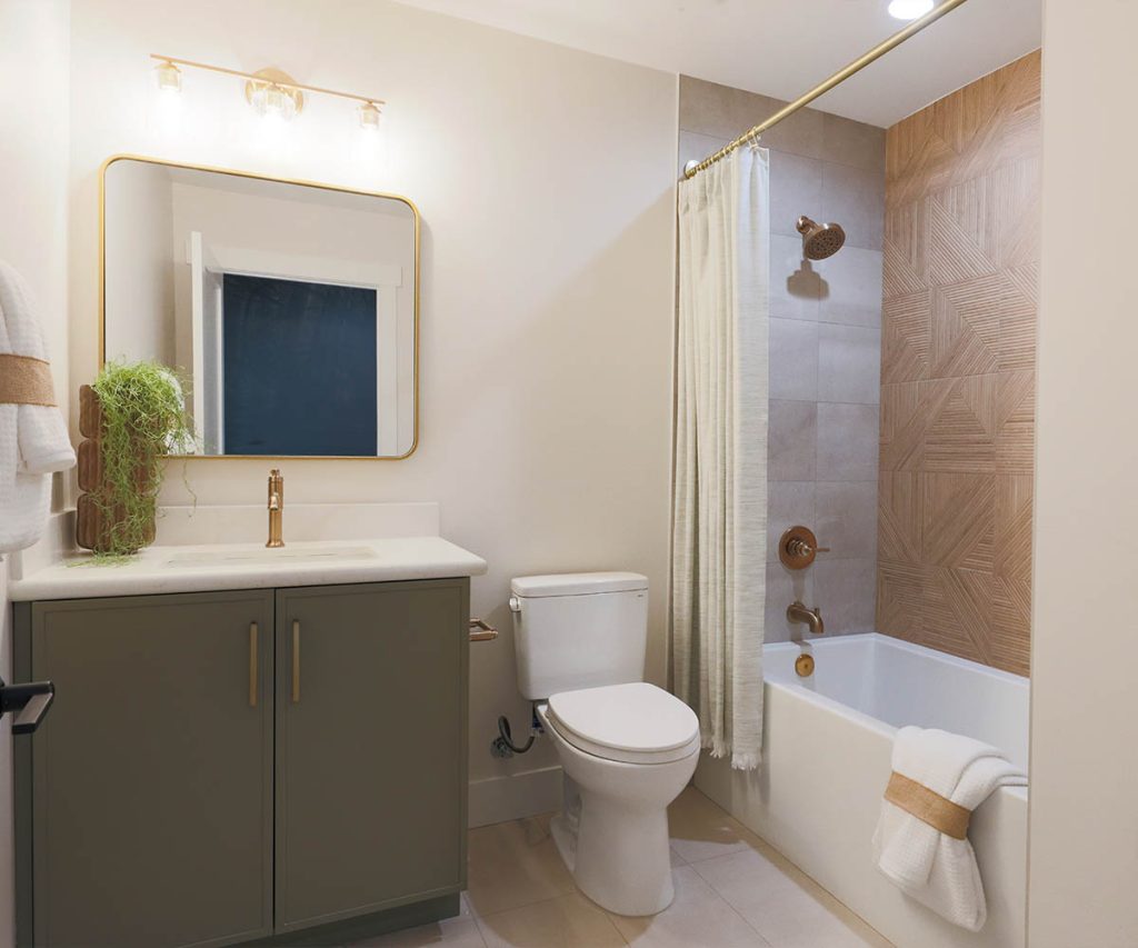 Second bathroom remodeled in the same Scottsdale home, with matching tile and fixtures